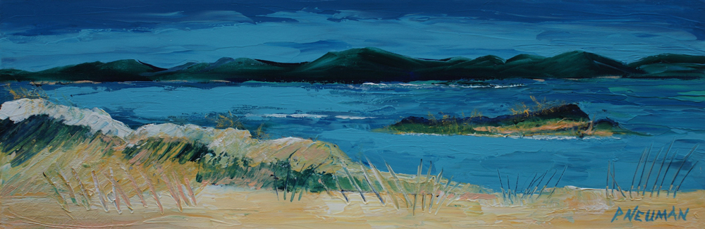 Island Reverie acrylic mixed media with palette knife