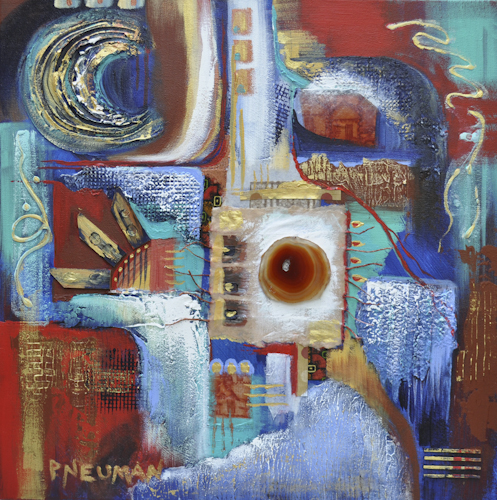 Agate Totem, mixed media