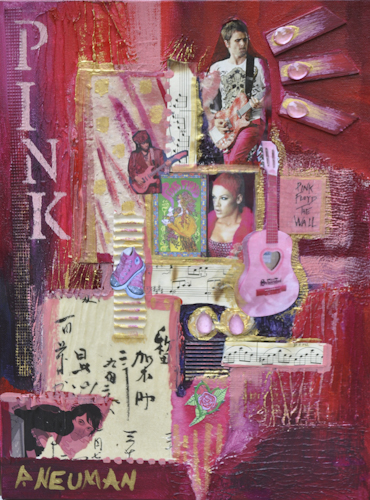 Think Pink, Mixed Media 12" X 16" Framed