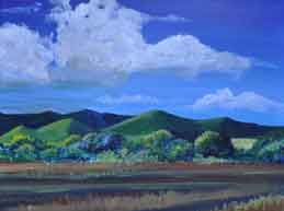 High Desert Road Before Noon, acrylic